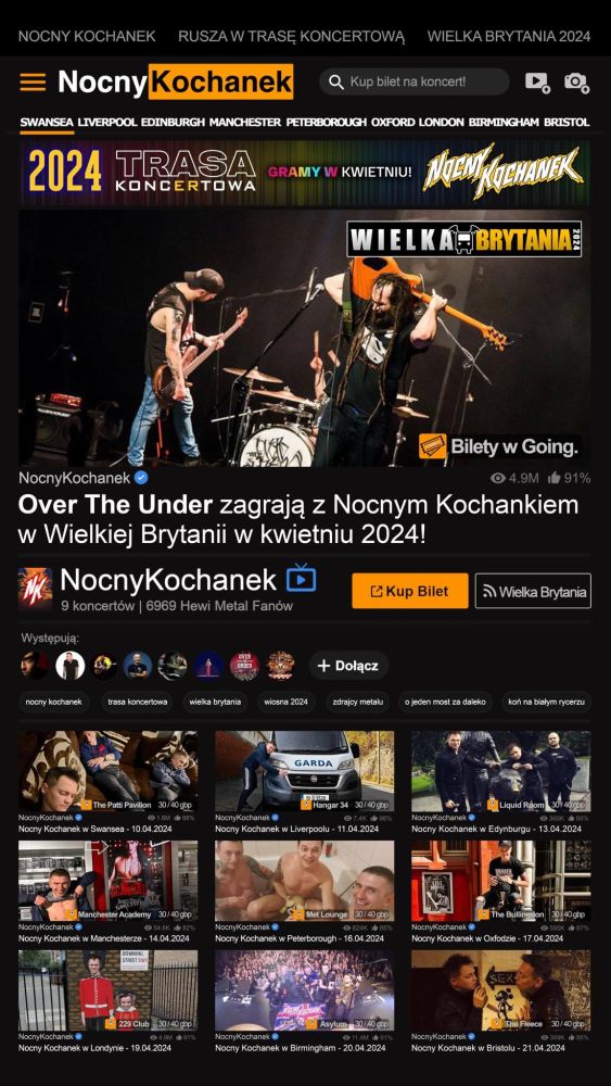 Over The Under + Nocny Kochanek - UK tour —